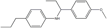 N-[1-(4-methoxyphenyl)propyl]-4-propylaniline Struktur