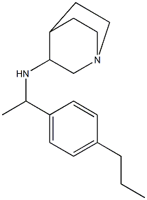 N-[1-(4-propylphenyl)ethyl]-1-azabicyclo[2.2.2]octan-3-amine Struktur