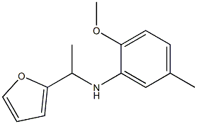 N-[1-(furan-2-yl)ethyl]-2-methoxy-5-methylaniline Struktur