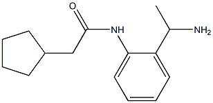 N-[2-(1-aminoethyl)phenyl]-2-cyclopentylacetamide Struktur