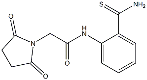 N-[2-(aminocarbonothioyl)phenyl]-2-(2,5-dioxopyrrolidin-1-yl)acetamide Struktur