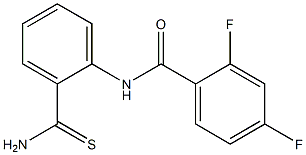 N-[2-(aminocarbonothioyl)phenyl]-2,4-difluorobenzamide Struktur