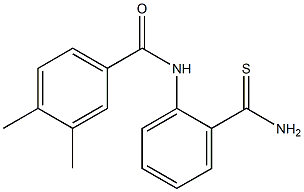 N-[2-(aminocarbonothioyl)phenyl]-3,4-dimethylbenzamide Struktur