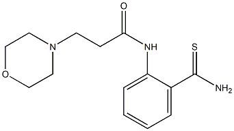 N-[2-(aminocarbonothioyl)phenyl]-3-morpholin-4-ylpropanamide Struktur