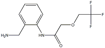 N-[2-(aminomethyl)phenyl]-2-(2,2,2-trifluoroethoxy)acetamide Struktur