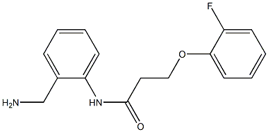 N-[2-(aminomethyl)phenyl]-3-(2-fluorophenoxy)propanamide Struktur