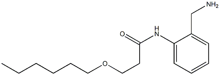 N-[2-(aminomethyl)phenyl]-3-(hexyloxy)propanamide Struktur