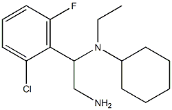 N-[2-amino-1-(2-chloro-6-fluorophenyl)ethyl]-N-ethylcyclohexanamine Struktur