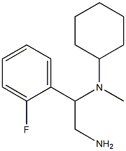 N-[2-amino-1-(2-fluorophenyl)ethyl]-N-methylcyclohexanamine Struktur