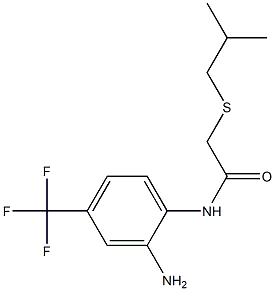 N-[2-amino-4-(trifluoromethyl)phenyl]-2-[(2-methylpropyl)sulfanyl]acetamide Struktur