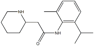 N-[2-methyl-6-(propan-2-yl)phenyl]-2-(piperidin-2-yl)acetamide Struktur