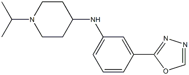 N-[3-(1,3,4-oxadiazol-2-yl)phenyl]-1-(propan-2-yl)piperidin-4-amine Struktur