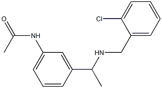 N-[3-(1-{[(2-chlorophenyl)methyl]amino}ethyl)phenyl]acetamide Struktur