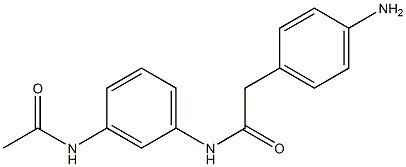 N-[3-(acetylamino)phenyl]-2-(4-aminophenyl)acetamide Struktur