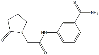 N-[3-(aminocarbonothioyl)phenyl]-2-(2-oxopyrrolidin-1-yl)acetamide Struktur