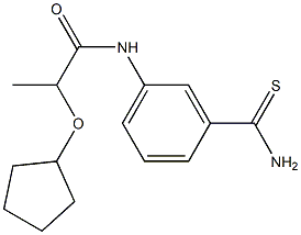 N-[3-(aminocarbonothioyl)phenyl]-2-(cyclopentyloxy)propanamide Struktur