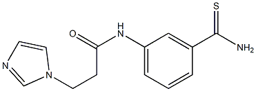 N-[3-(aminocarbonothioyl)phenyl]-3-(1H-imidazol-1-yl)propanamide Struktur