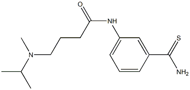 N-[3-(aminocarbonothioyl)phenyl]-4-[isopropyl(methyl)amino]butanamide Struktur