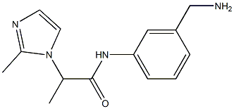 N-[3-(aminomethyl)phenyl]-2-(2-methyl-1H-imidazol-1-yl)propanamide Struktur