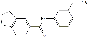 N-[3-(aminomethyl)phenyl]-2,3-dihydro-1H-indene-5-carboxamide Struktur