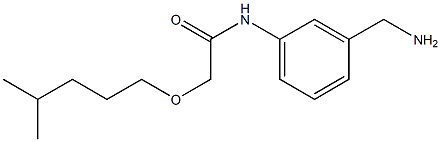 N-[3-(aminomethyl)phenyl]-2-[(4-methylpentyl)oxy]acetamide Struktur