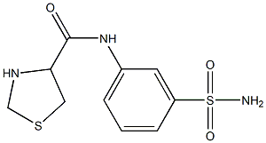 N-[3-(aminosulfonyl)phenyl]-1,3-thiazolidine-4-carboxamide Struktur