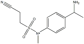 N-[4-(1-aminoethyl)phenyl]-2-cyano-N-methylethane-1-sulfonamido Struktur