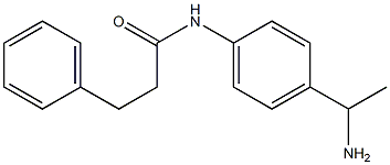 N-[4-(1-aminoethyl)phenyl]-3-phenylpropanamide Struktur