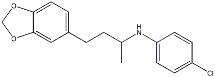 N-[4-(2H-1,3-benzodioxol-5-yl)butan-2-yl]-4-chloroaniline Struktur