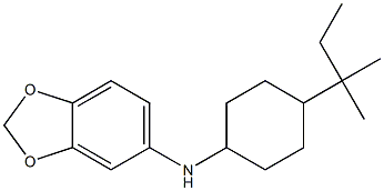 N-[4-(2-methylbutan-2-yl)cyclohexyl]-2H-1,3-benzodioxol-5-amine Struktur