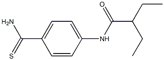 N-[4-(aminocarbonothioyl)phenyl]-2-ethylbutanamide Struktur