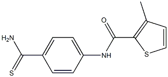 N-[4-(aminocarbonothioyl)phenyl]-3-methylthiophene-2-carboxamide Struktur