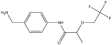 N-[4-(aminomethyl)phenyl]-2-(2,2,2-trifluoroethoxy)propanamide Struktur