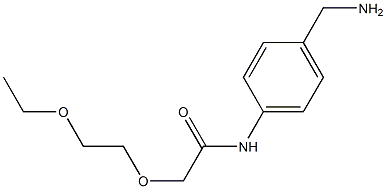 N-[4-(aminomethyl)phenyl]-2-(2-ethoxyethoxy)acetamide Struktur