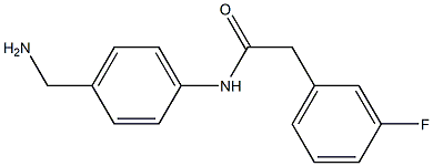 N-[4-(aminomethyl)phenyl]-2-(3-fluorophenyl)acetamide Struktur