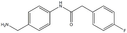 N-[4-(aminomethyl)phenyl]-2-(4-fluorophenyl)acetamide Struktur