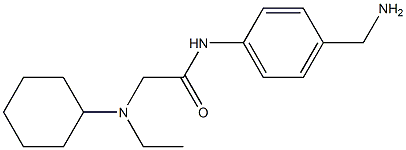 N-[4-(aminomethyl)phenyl]-2-[cyclohexyl(ethyl)amino]acetamide Struktur