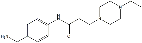 N-[4-(aminomethyl)phenyl]-3-(4-ethylpiperazin-1-yl)propanamide Struktur