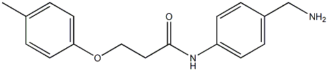 N-[4-(aminomethyl)phenyl]-3-(4-methylphenoxy)propanamide Struktur