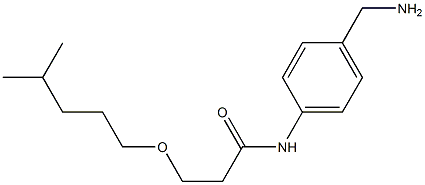 N-[4-(aminomethyl)phenyl]-3-[(4-methylpentyl)oxy]propanamide Struktur