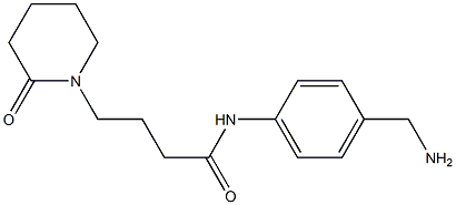 N-[4-(aminomethyl)phenyl]-4-(2-oxopiperidin-1-yl)butanamide Struktur