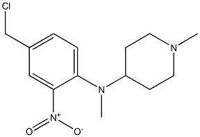 N-[4-(chloromethyl)-2-nitrophenyl]-N,1-dimethylpiperidin-4-amine Struktur