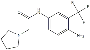 N-[4-amino-3-(trifluoromethyl)phenyl]-2-pyrrolidin-1-ylacetamide Struktur