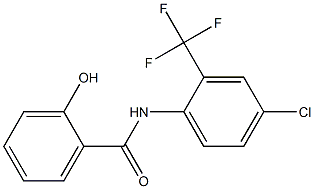 N-[4-chloro-2-(trifluoromethyl)phenyl]-2-hydroxybenzamide Struktur