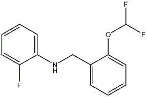 N-{[2-(difluoromethoxy)phenyl]methyl}-2-fluoroaniline Struktur