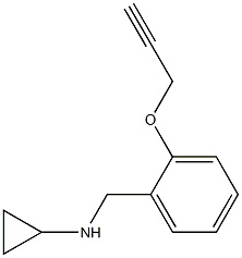 N-{[2-(prop-2-yn-1-yloxy)phenyl]methyl}cyclopropanamine Struktur