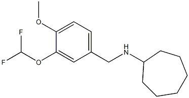 N-{[3-(difluoromethoxy)-4-methoxyphenyl]methyl}cycloheptanamine Struktur