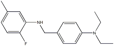 N-{[4-(diethylamino)phenyl]methyl}-2-fluoro-5-methylaniline Struktur