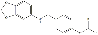 N-{[4-(difluoromethoxy)phenyl]methyl}-2H-1,3-benzodioxol-5-amine Struktur