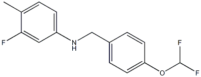 N-{[4-(difluoromethoxy)phenyl]methyl}-3-fluoro-4-methylaniline Struktur